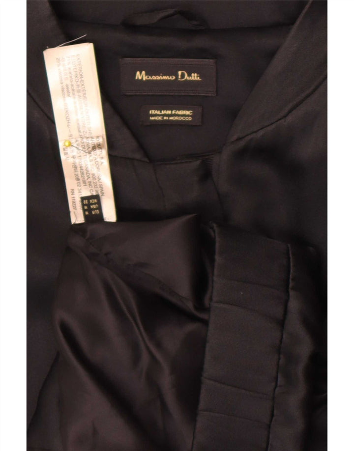 Massimo Dutti Cazadora Bomber Mujer UK 38 Mediana Acetato Negro