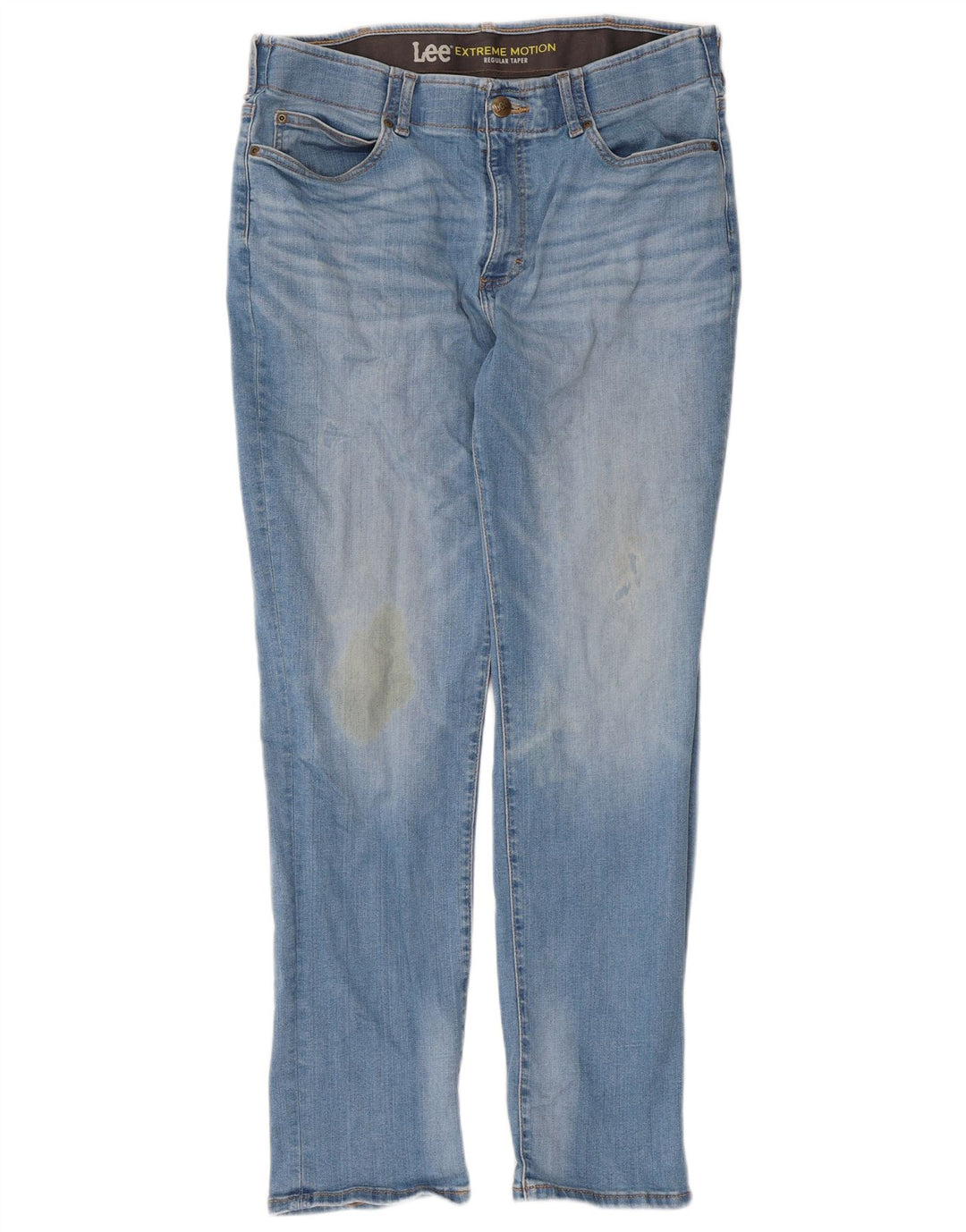 Vaqueros Lee para Hombre Extreme Motion Regular Tapered W36 L32 Algodón Azul
