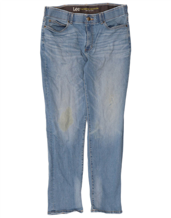 Vaqueros Lee para Hombre Extreme Motion Regular Tapered W36 L32 Algodón Azul
