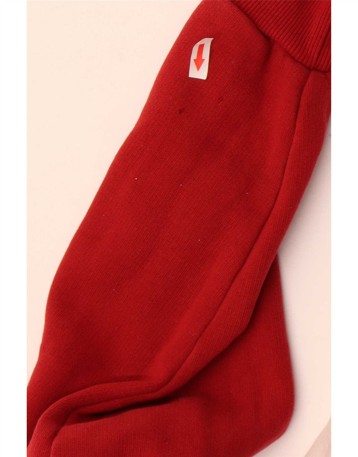 Datch Chaqueta superior de chándal con gráfico para hombre de algodón rojo con bloques de color grande
