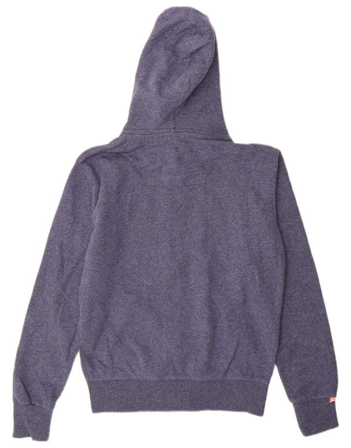 SUPERDRY Suéter con capucha y cremallera para hombre Algodón azul medio