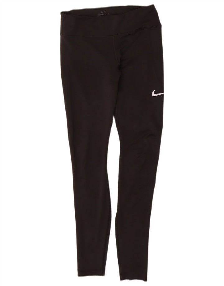 NIKE Leggings Dri Fit para mujer UK 8 Small Poliéster negro