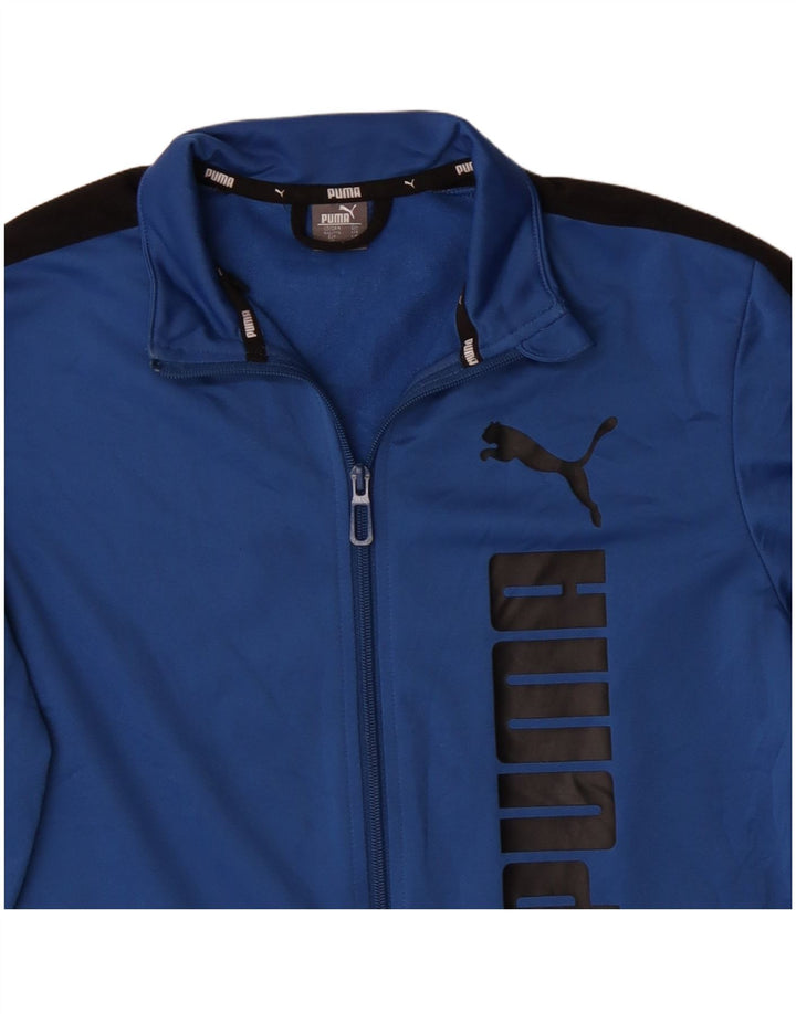 Puma - Chaqueta de chándal con gráfico para niños, 15-16 años, color azul