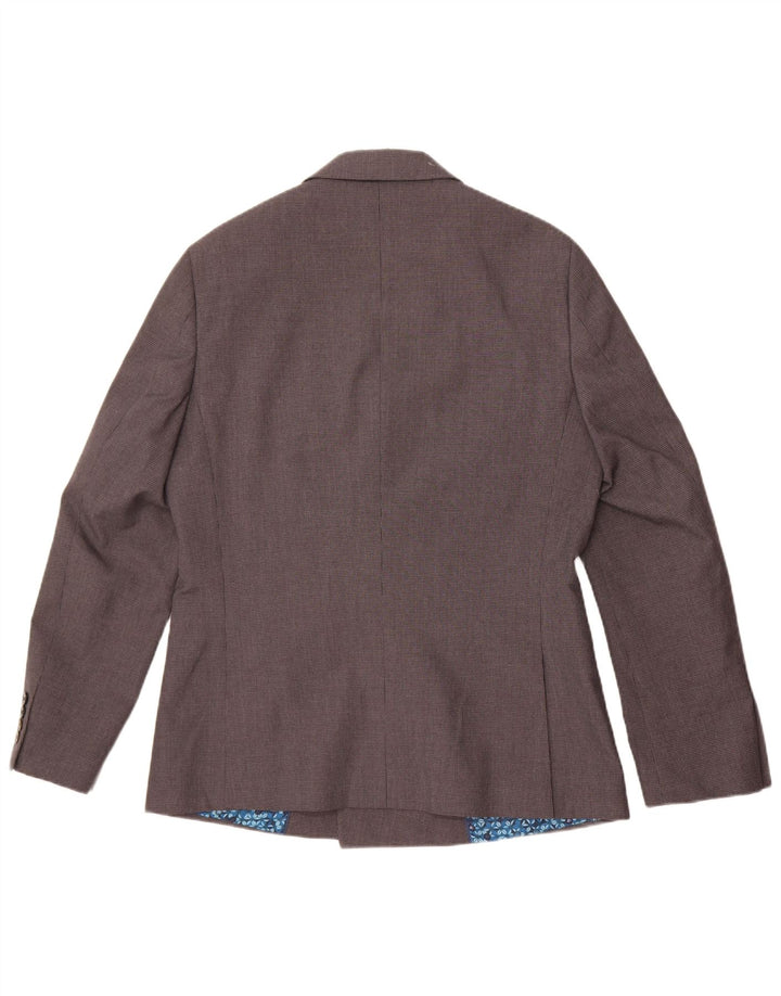 Penguin - Chaqueta tipo blazer con doble botonadura para hombre, talla grande, color gris, pata de gallo