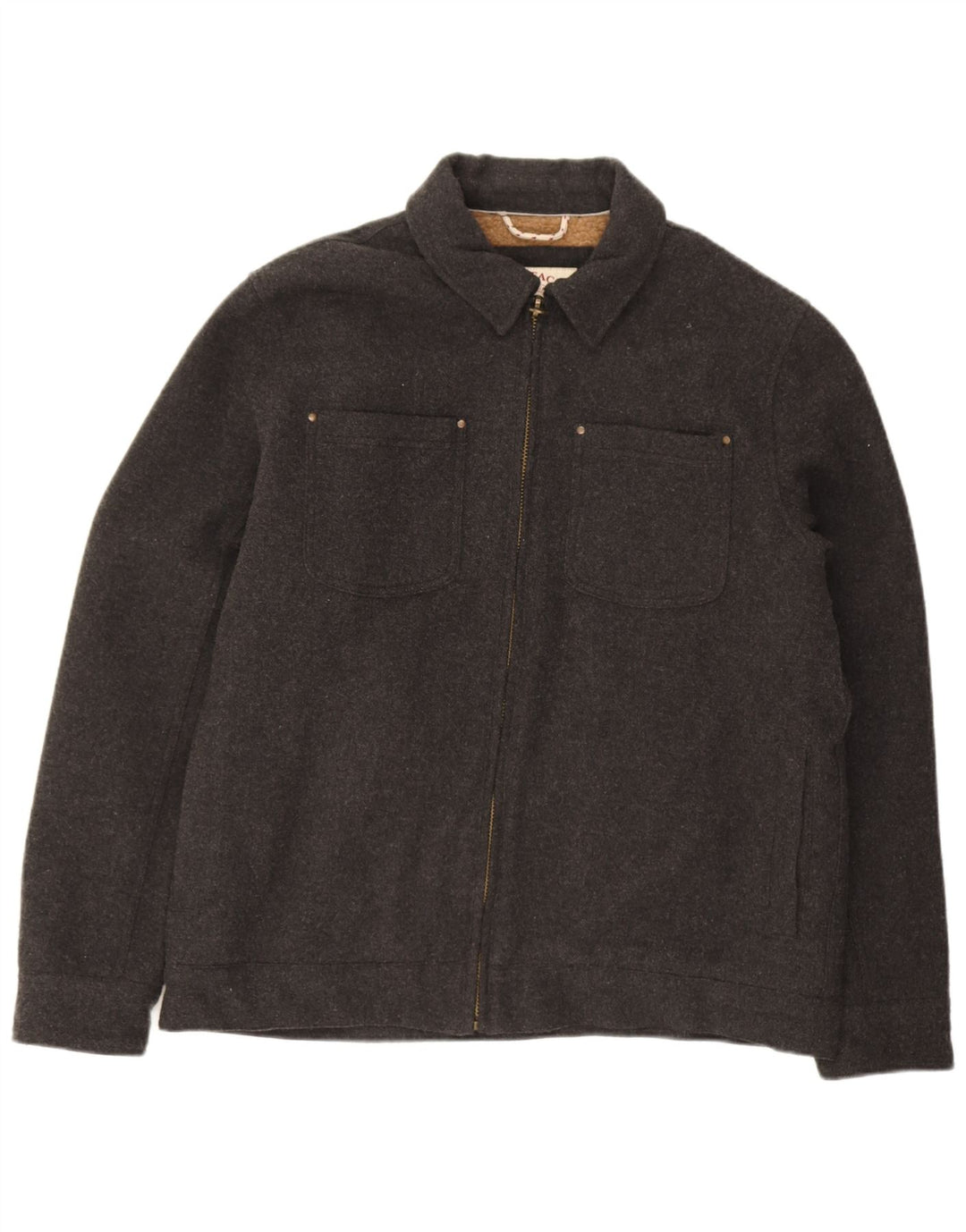 Chaqueta Sherpa para hombre Fat Face UK 40 Large Lana gris