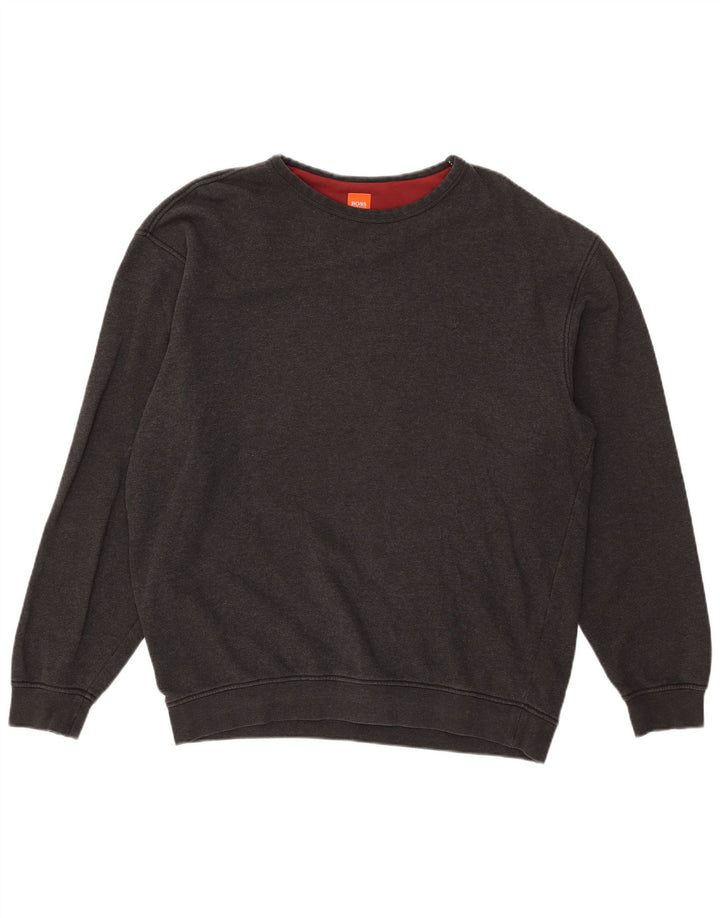 Hugo Boss Hombre Sudadera Jumper XL Gris Algodón