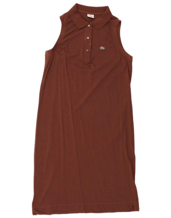 Vestido polo sin mangas para mujer Lacoste Talla 40 Algodón marrón medio