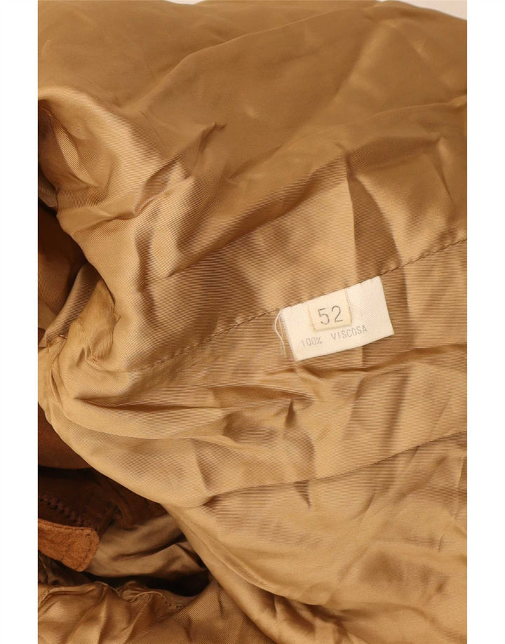 Vintage hombres militar ante bomber chaqueta IT 52 XL marrón