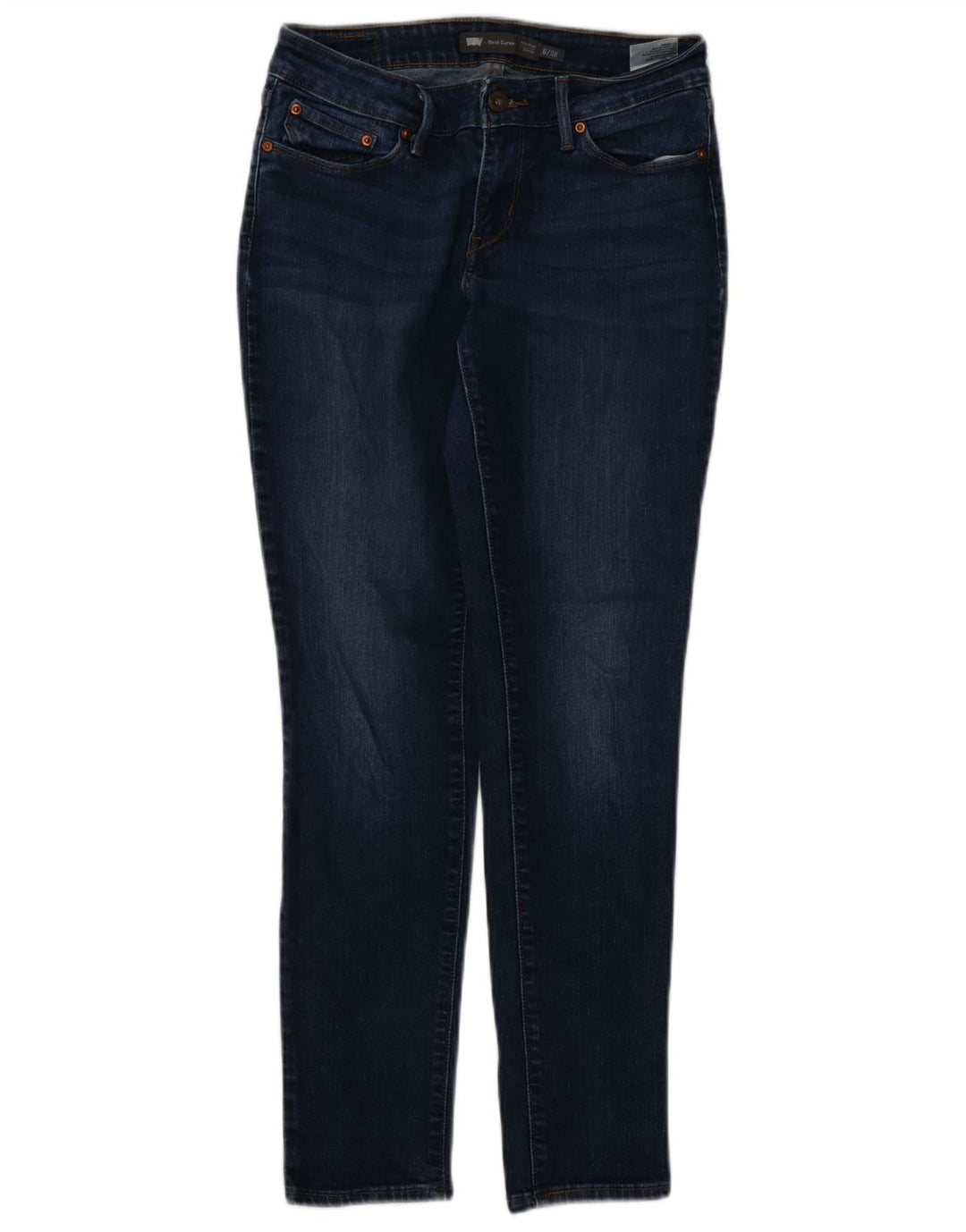 LEVI'S Jeans ajustados de talle medio con curva atrevida para mujer US 6 Medium W28 L28 Azul