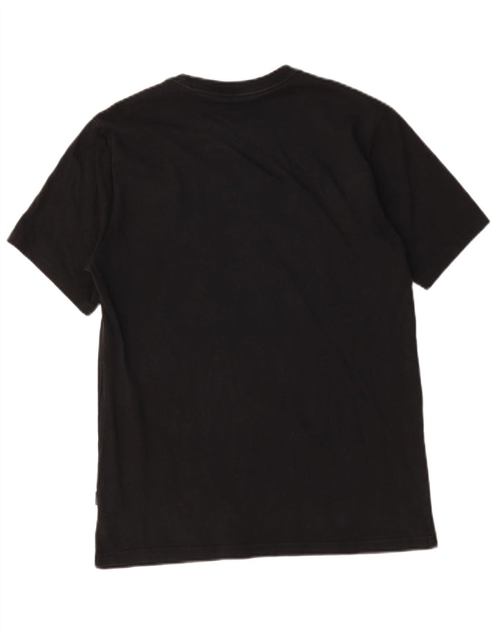 Converse - Camiseta gráfica para hombre, talla pequeña, algodón negro
