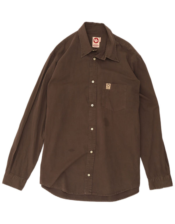 Murphy & Nye Camisa de corte regular para hombre Sailmakers, talla 3XL, algodón marrón