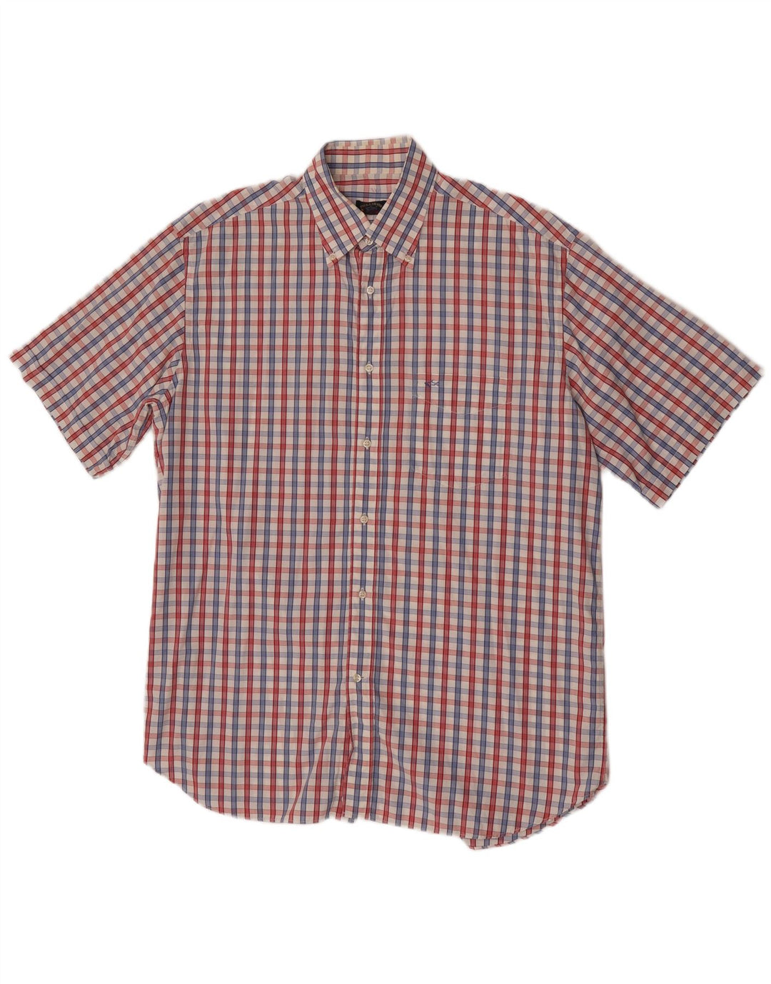 Camisa de manga corta para hombre Paul & Shark Talla 43 XL Cuadros multicolor