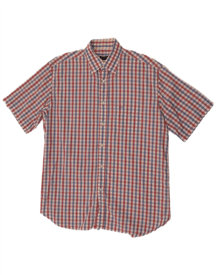 Camisa de manga corta para hombre Paul & Shark Talla 43 XL Cuadros multicolor