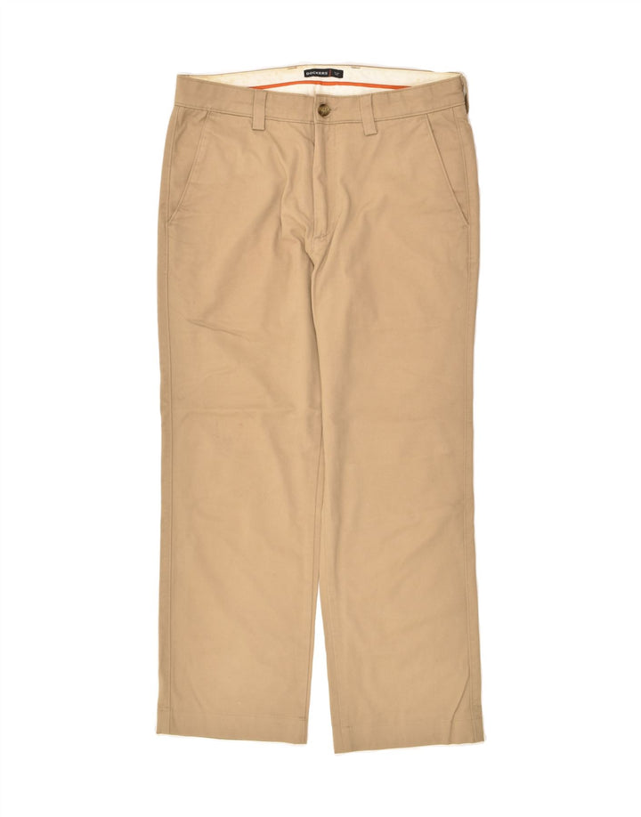 DOCKERS Mens Straight Casual Trousers W33 L28  Brown Cotton | Vintage Dockers | Thrift | Second-Hand Dockers | Used Clothing | Messina Hembry 