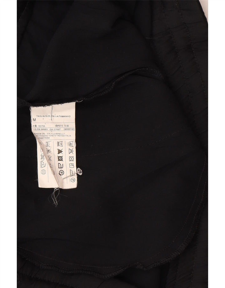 Benetton Pantalón Regular Casual Mujer Mediano W30 L27 Negro Poliéster