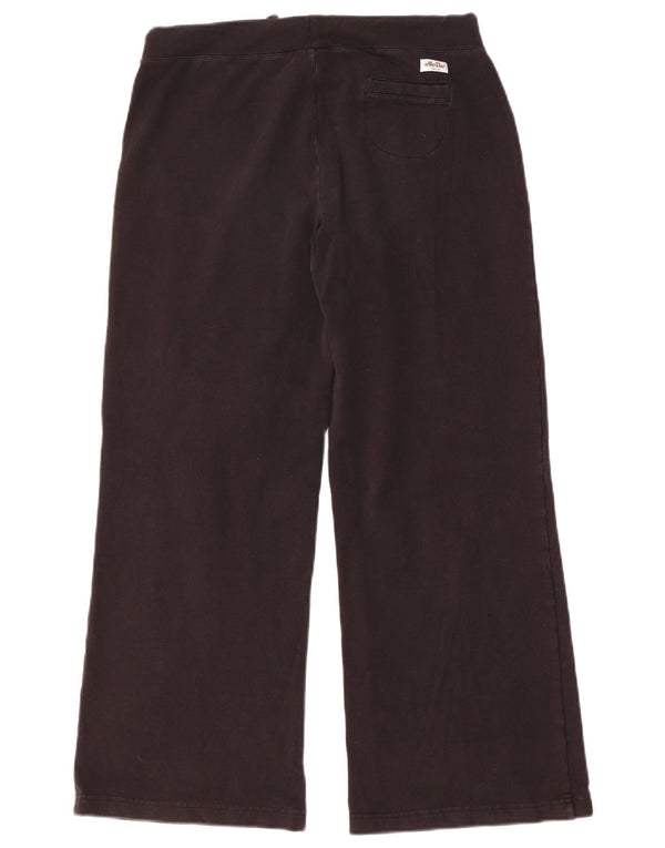 Ellesse Pantalones de Chándal de Pernera Ancha para Mujer UK 40 Mediano Algodón Negro