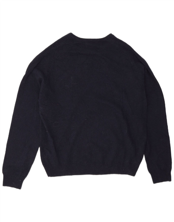 Marks & Spencer Jersey Regular Fit con Cuello en V para Hombre XL Lana Azul Marino
