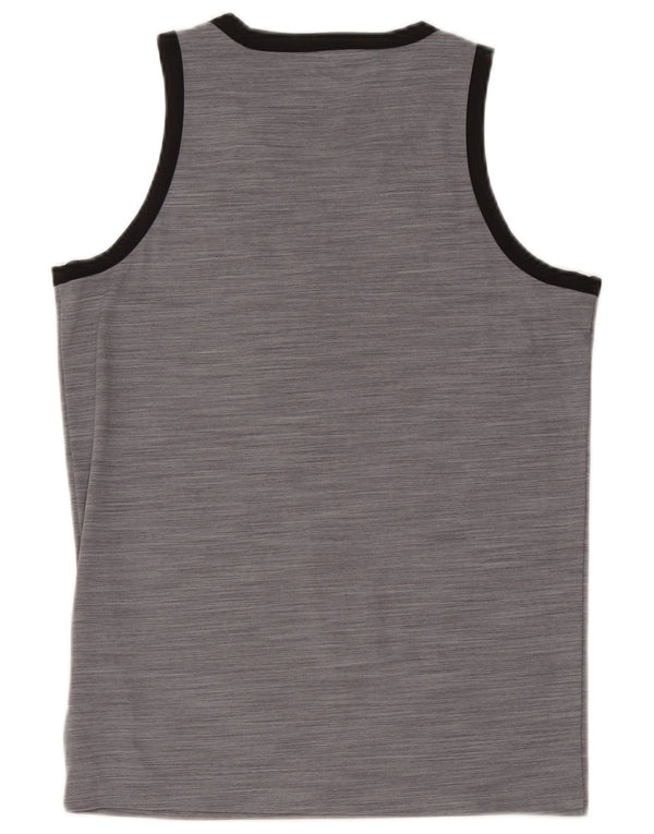 Adidas Hombre Chaleco Top Pequeño Gris Moteado Poliéster