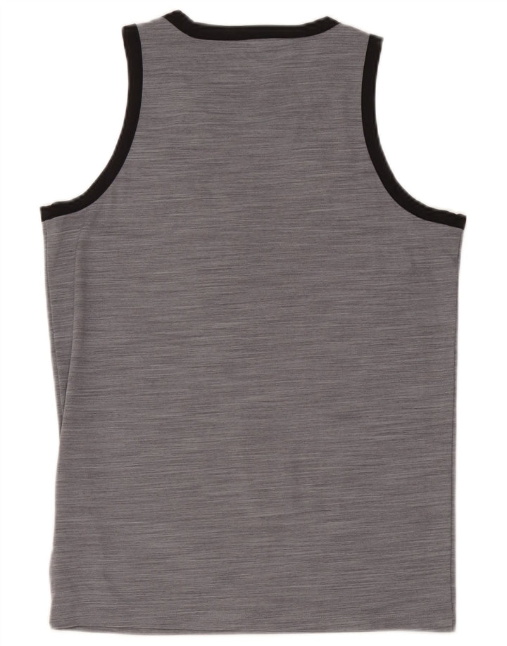 Adidas Hombre Chaleco Top Pequeño Gris Moteado Poliéster