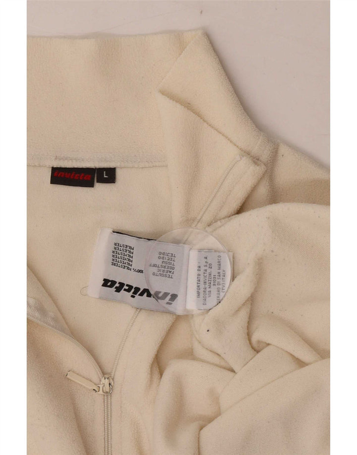 Invicta Jersey De Forro Polar Con Cremallera Para Hombre Grande Poliéster Blanco Roto