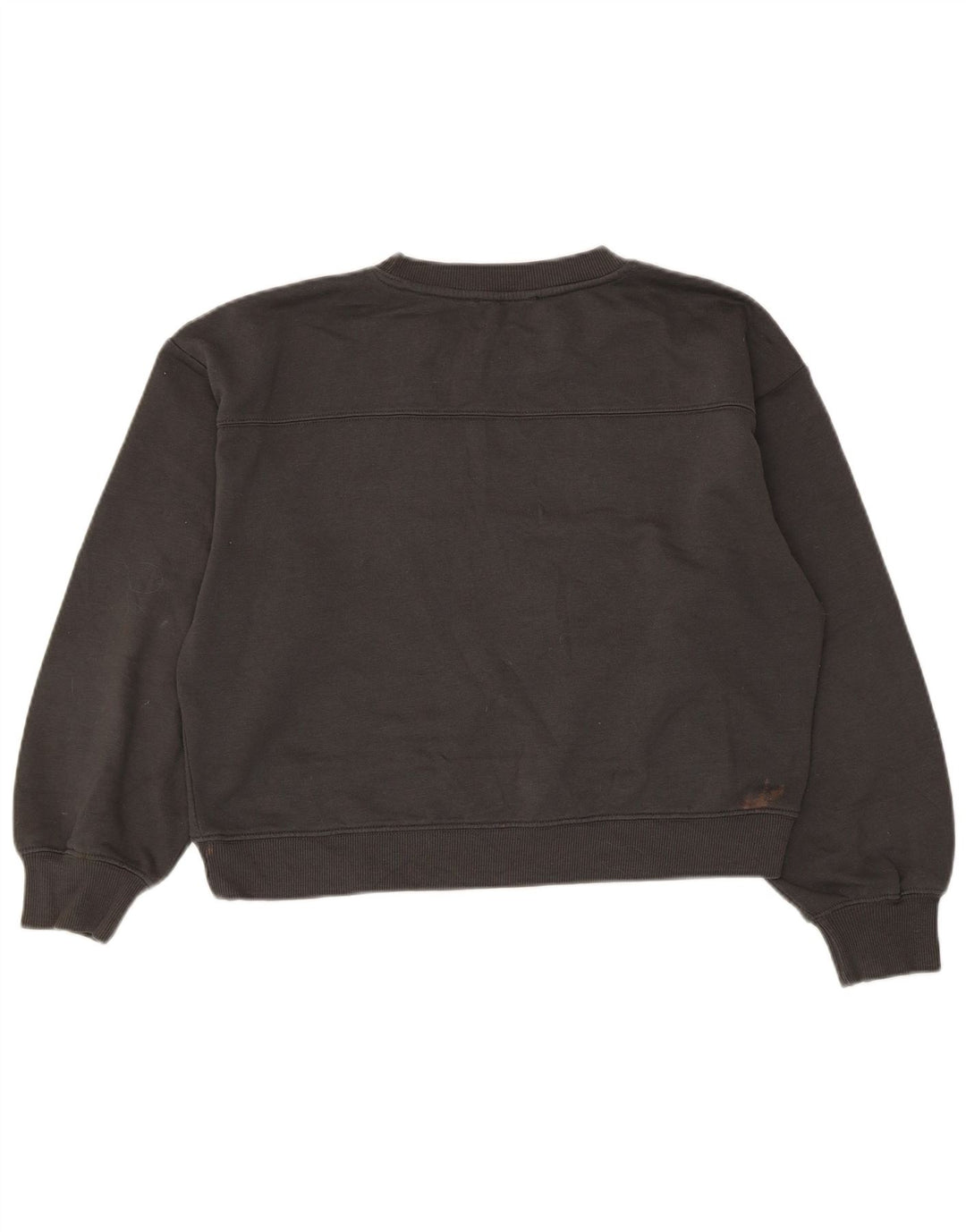 Zara Mujer Crop Sudadera Jumper UK 44 Poliéster Gris Medio