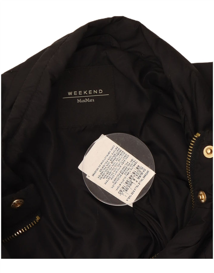Max Mara Chaqueta utilitaria de fin de semana para mujer UK 40 XL Poliamida negra