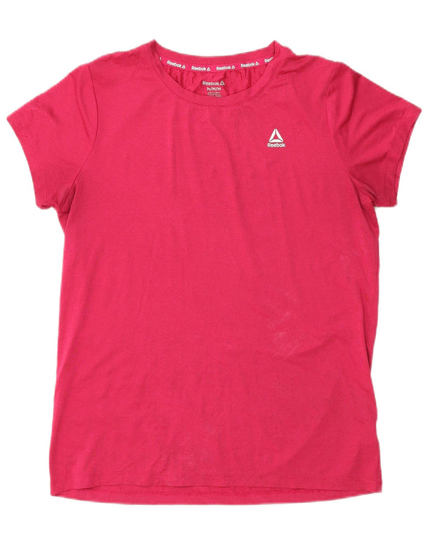 Reebok Camiseta Mujer Top UK 44 Poliéster Rosa Medio