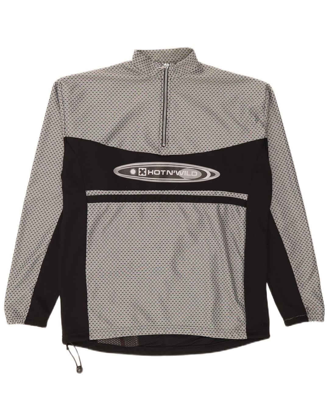 Vintage hombre gráfico jersey chándal top IT 50 gris medio colorblock