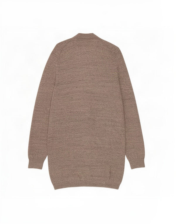 Zara Womens Longline Open Cardigan Sweater UK 10 Small Grey