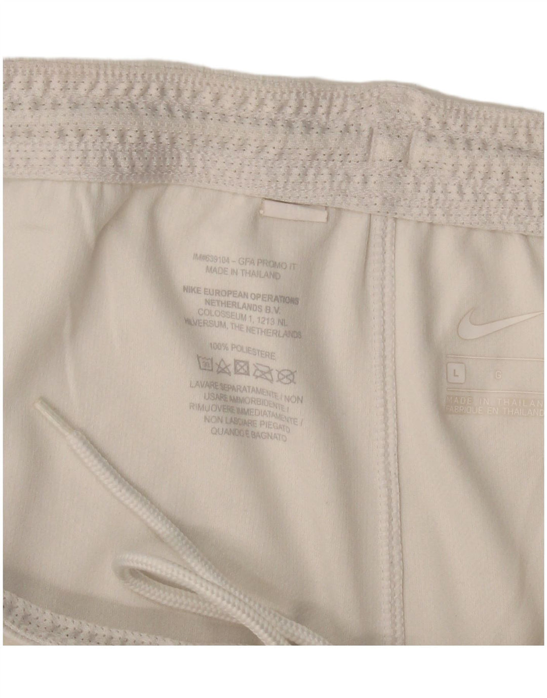 NIKE Mens Inter Milan Sport Shorts Grande Poliéster Blanco