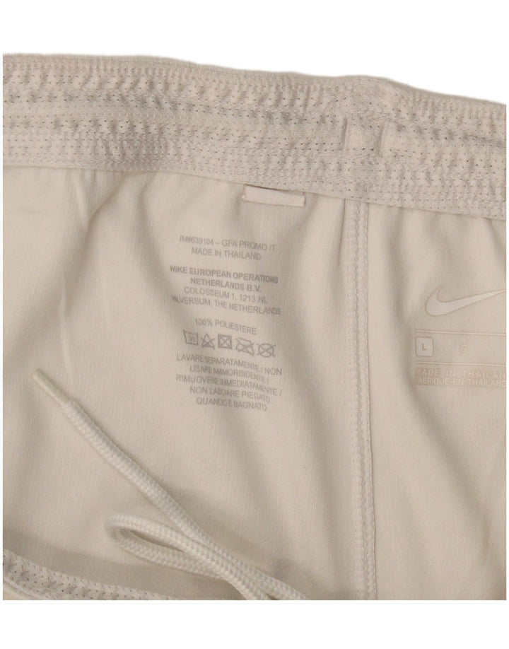 NIKE Mens Inter Milan Sport Shorts Grande Poliéster Blanco