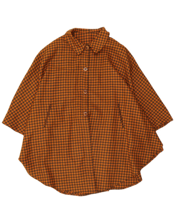 Vintage mujer cabo abrigo un tamaño naranja pata de gallo