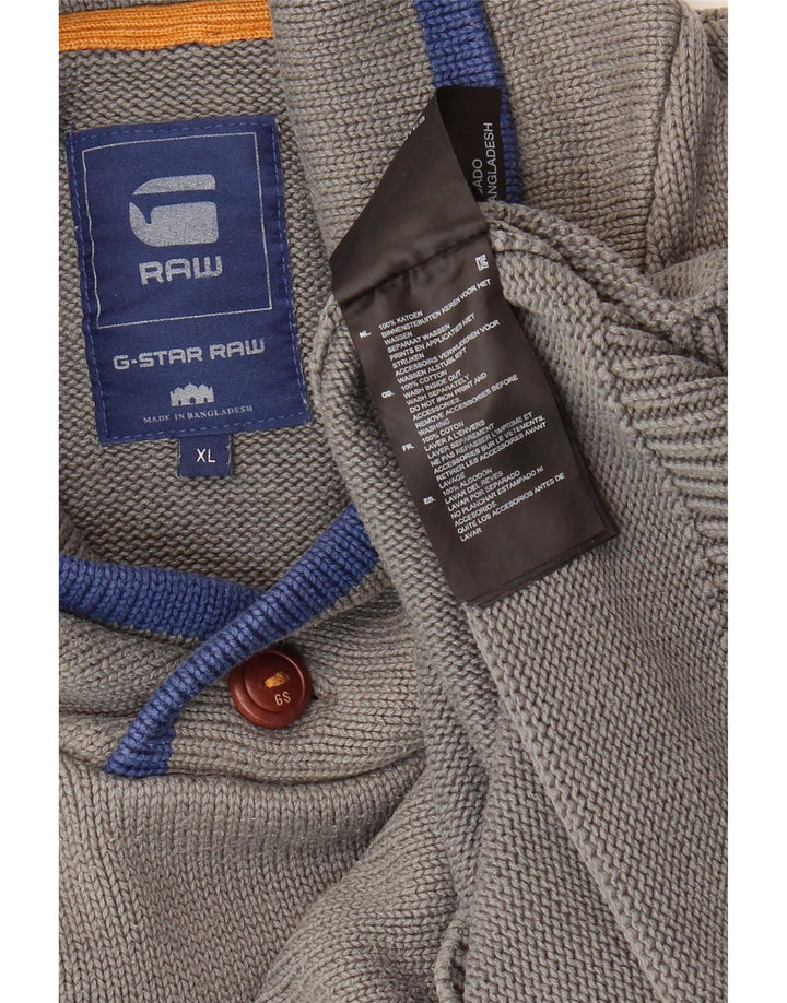 G-Star Jersey con cuello tipo chal para hombre XL Algodón gris