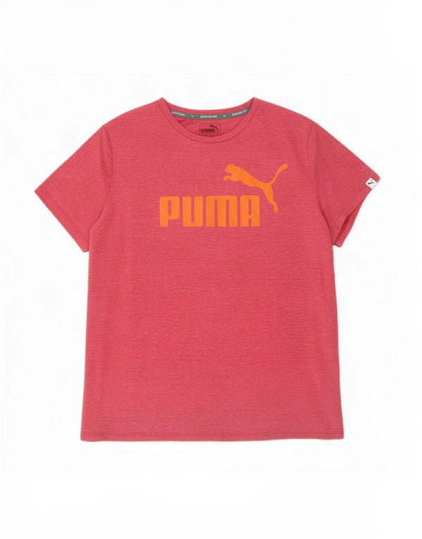 Puma Camiseta gráfica para mujer Top UK 40 Grande Poliéster moteado rosa