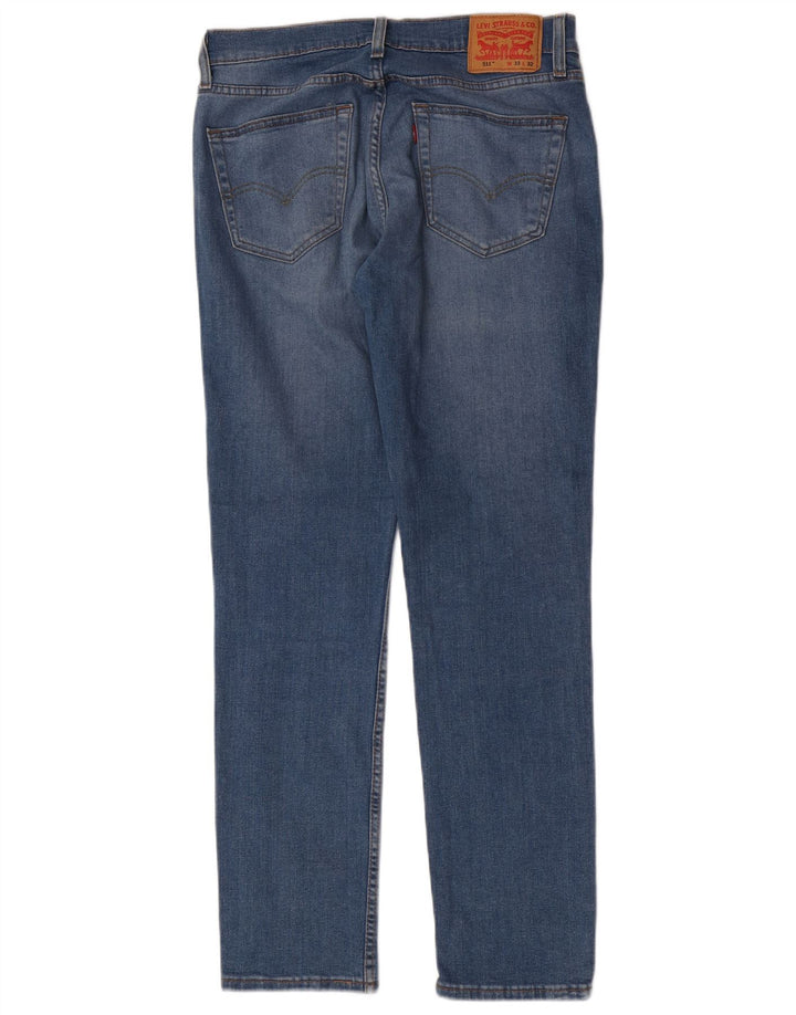 Levi's Hombre 511 Slim Jeans W33 L32 Algodón Azul