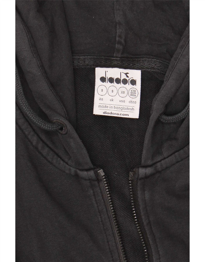 Diadora Sudadera con capucha y cremallera para hombre Small Black
