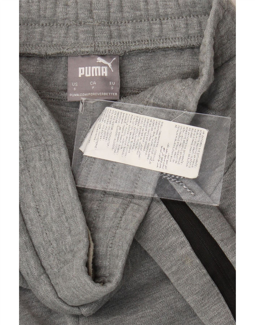 PUMA Pantalones de chándal para hombre de algodón moteado gris pequeño