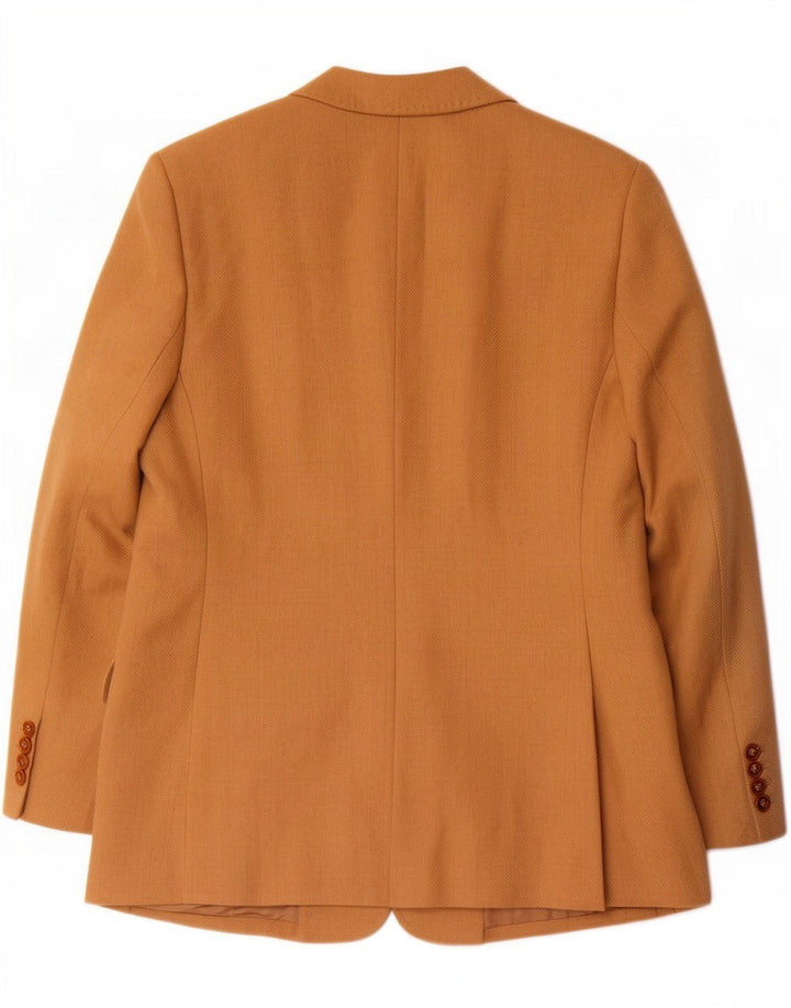 Chaqueta blazer vintage de 4 botones para mujer IT 46 Lana marrón grande