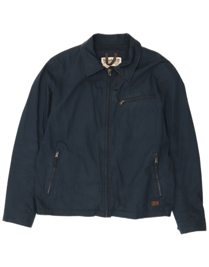 Timberland Chaqueta utilitaria para hombre Reino Unido 40 Grande Azul marino Algodón
