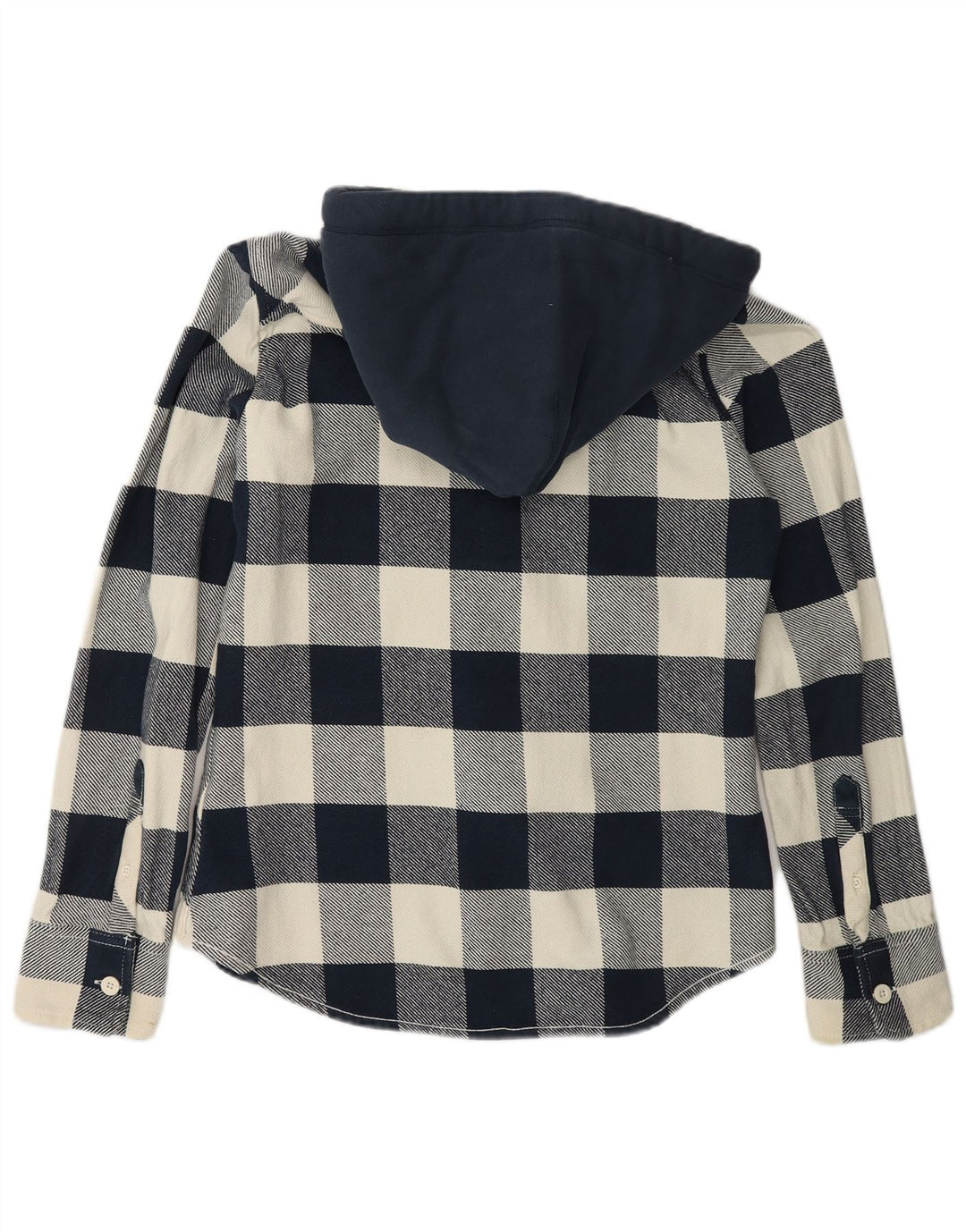 SUPERDRY Camisa de franela con capucha para niños 15-16 años Grande Azul marino Chevron