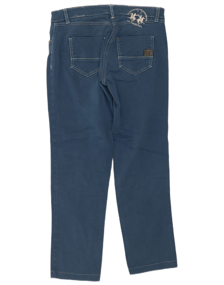 Vaquero Recto Mujer La Martina W30 L27 Azul Algodón