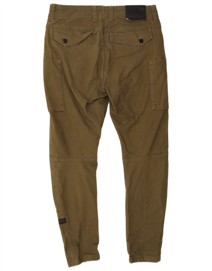 G-STAR Pantalones cargo Banana Slim para hombre W34 L30 Caqui Algodón Ejército
