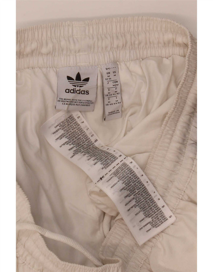Adidas Pantalones de Chándal para Mujer UK 12/14 Medium Blanco Poliamida