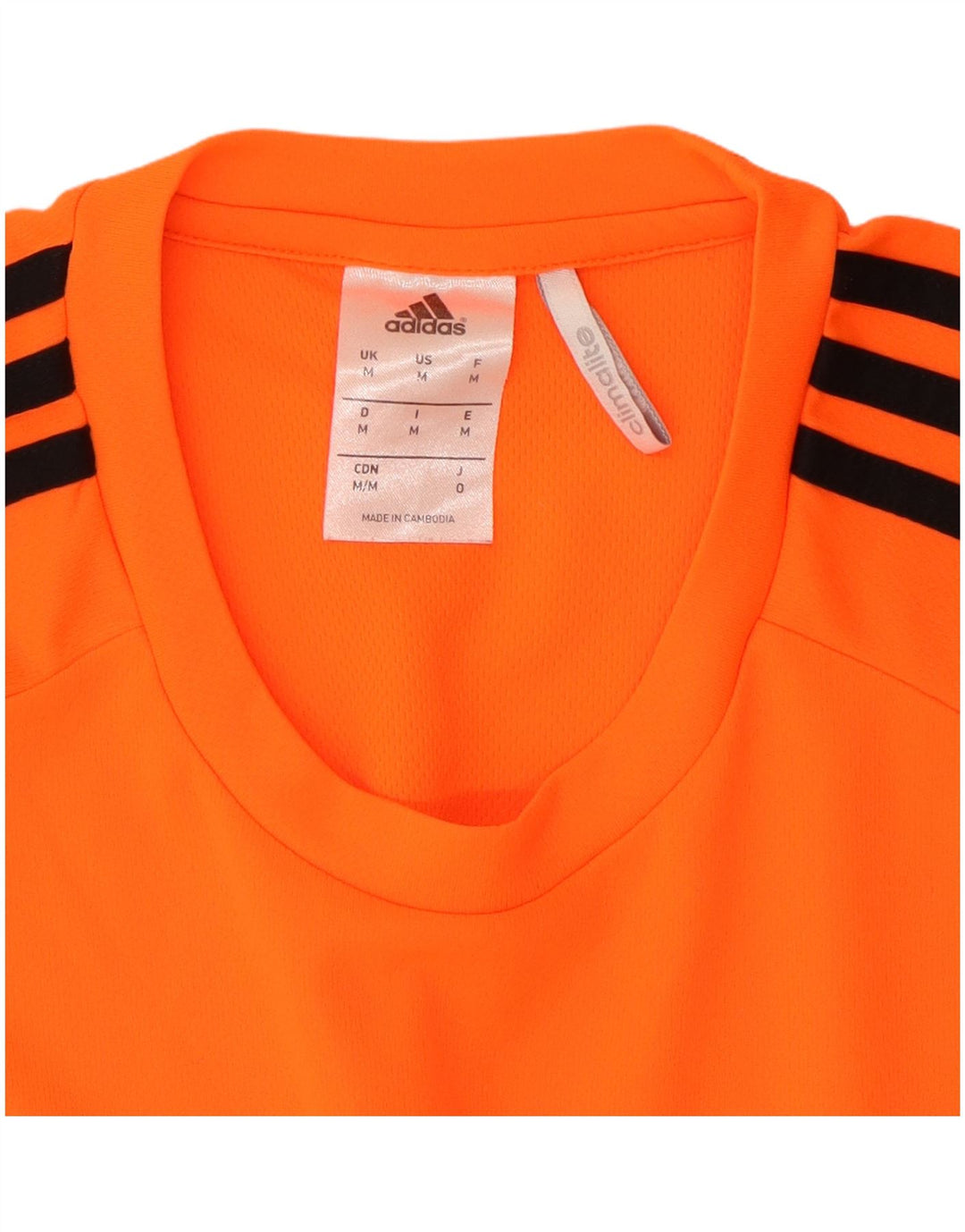 Adidas Hombre Climalite Camiseta Top Naranja Medio Colorblock