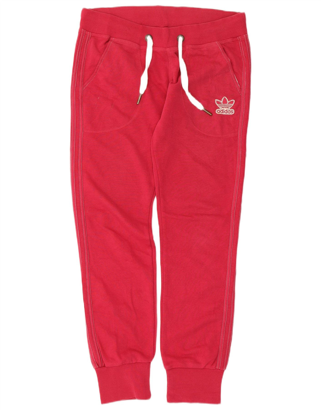 Adidas Mujer Chándal Pantalones Joggers IT 44 Medio Rojo Algodón