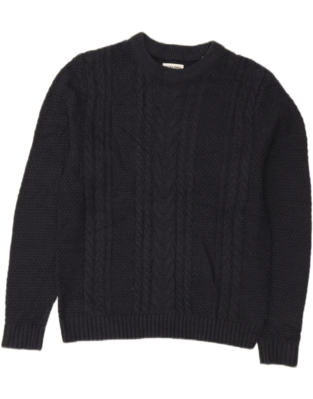 JACK & JONES Jersey De Cuello Redondo Para Hombre Acrílico Azul Marino Medio
