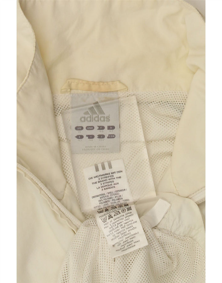 Adidas - Chaqueta de chándal para mujer, talla grande, color blanco, poliamida