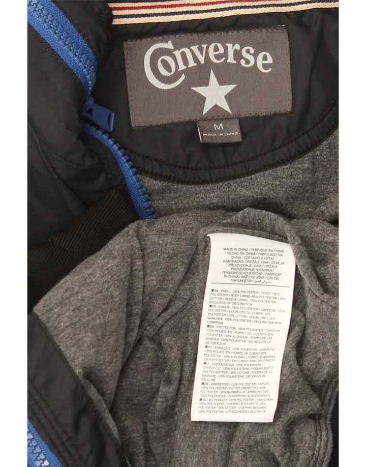 Converse Chaqueta Bomber con Capucha para Hombre UK 38 Medium Azul Marino Poliéster