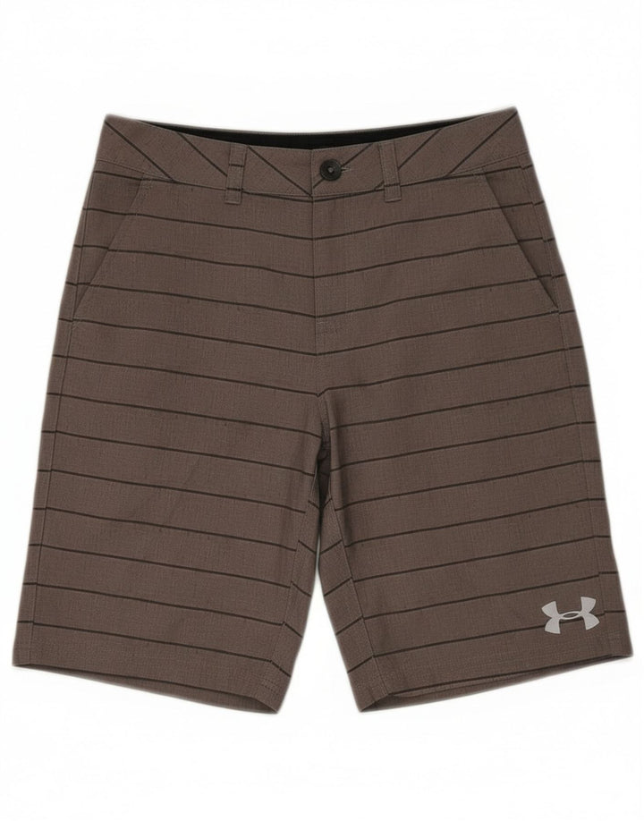 Under Armour Pantalones cortos chinos para niños 9-10 años W25 Poliéster a rayas grises