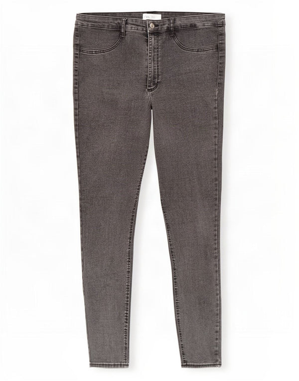 Zara Vaqueros Pitillo Mujer EU 44 XL W34 L27 Gris
